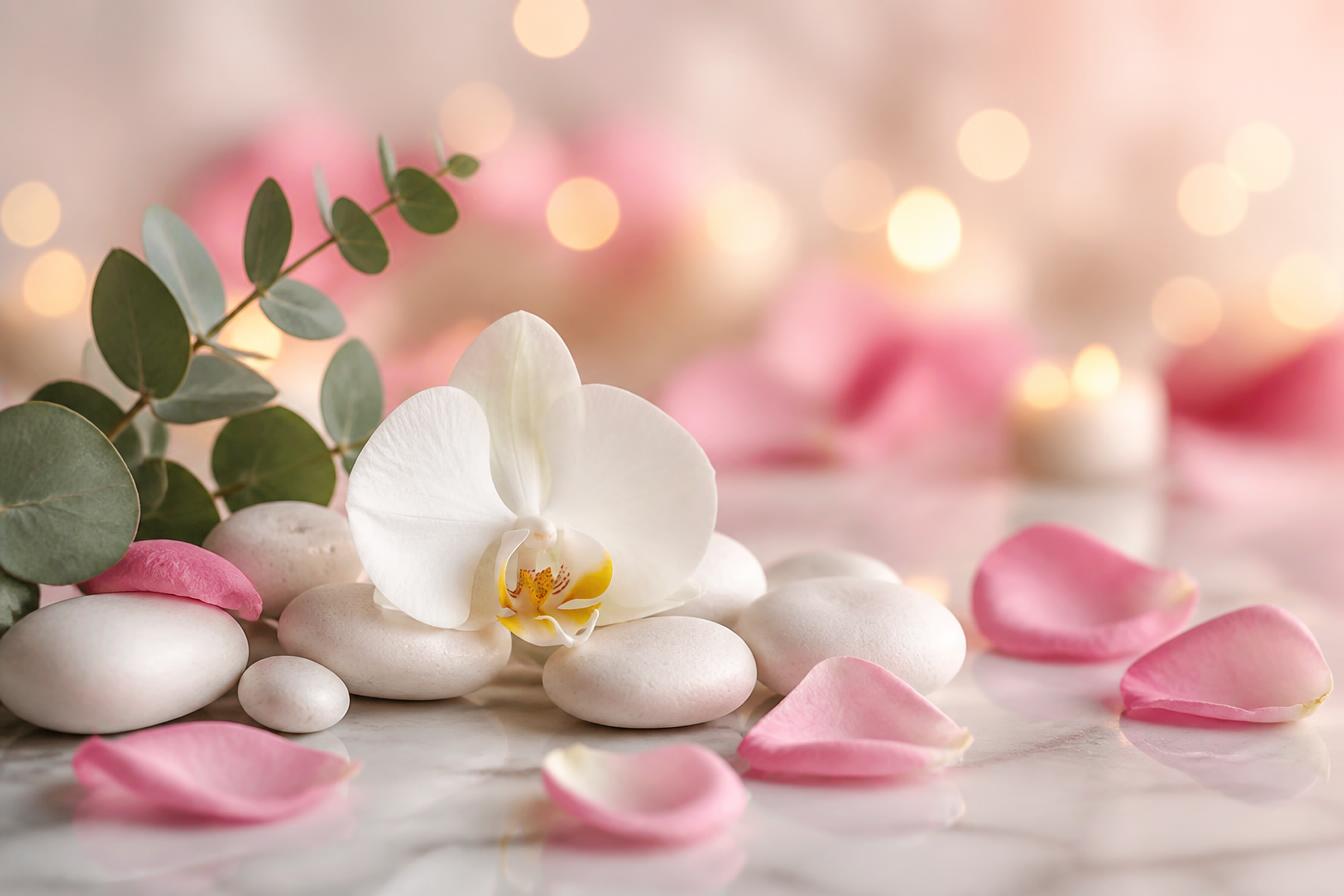 Ambiente elegante da Clínica Estética Bella com elementos de bem-estar